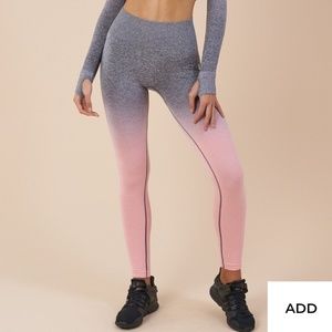 NWT Gymshark ombre peach/grey leggings